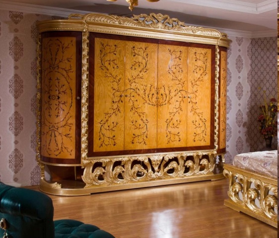 Шестидверный ореховый шкаф для одежды Салтанат (Султана)